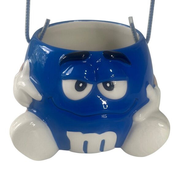 M&Ms Blue Character Ceramic Candy Holder Basket Collectible By Galerie - Picture 2 of 7